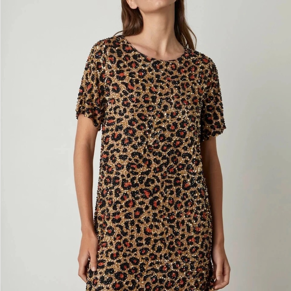 Velvet by Graham & Spencer Leopard Sequin Dress